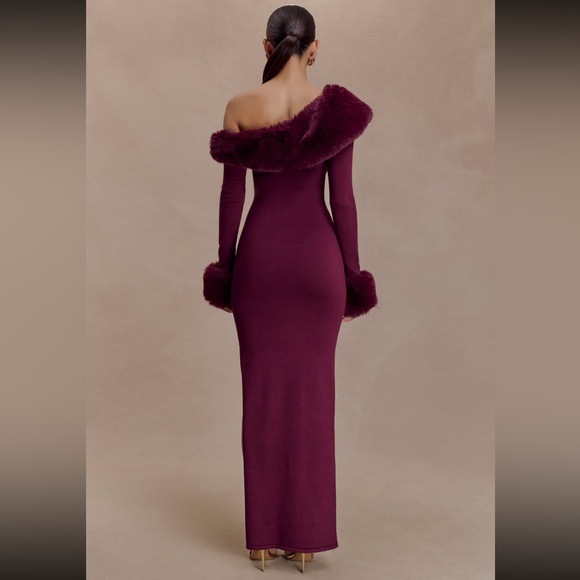 Meshki Karleigh Faux Fur Knit Maxi Dress - Picture 2 of 3